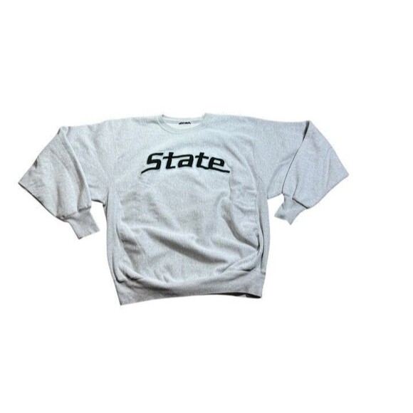 VTG Michigan State Spellout Crewneck Size XL/XXL -Reverse Weave- Spartans-no tag - Picture 1 of 5